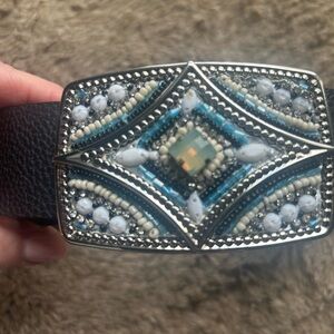 Chicos Black Leather Belt